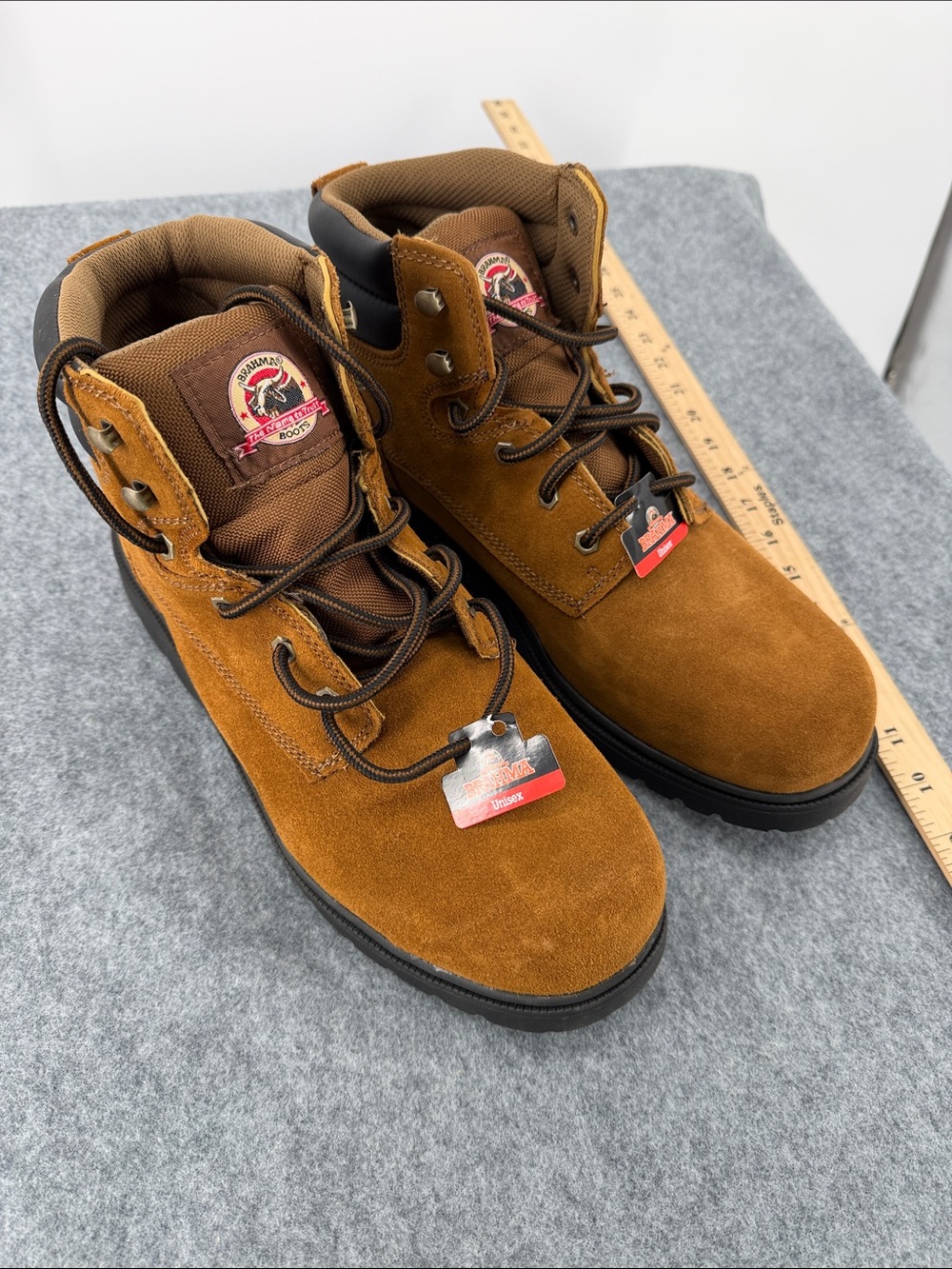 Brahma Unisex Bravo Waterproof Leather Ankle Lace Up Work Boots NWT